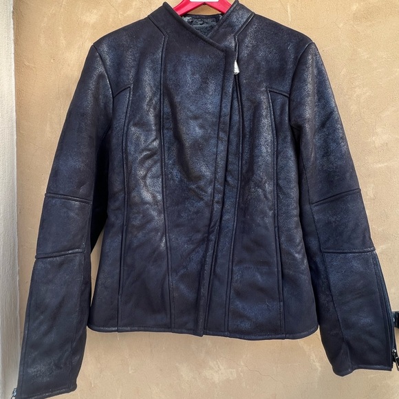 Cache Moto Dressy Faux Jacket size Large - Picture 13 of 13